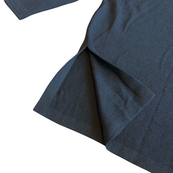 St. John Collection x Marie Gray Black Pullover Sweater Oversized Gold Buttons - Picture 6 of 11